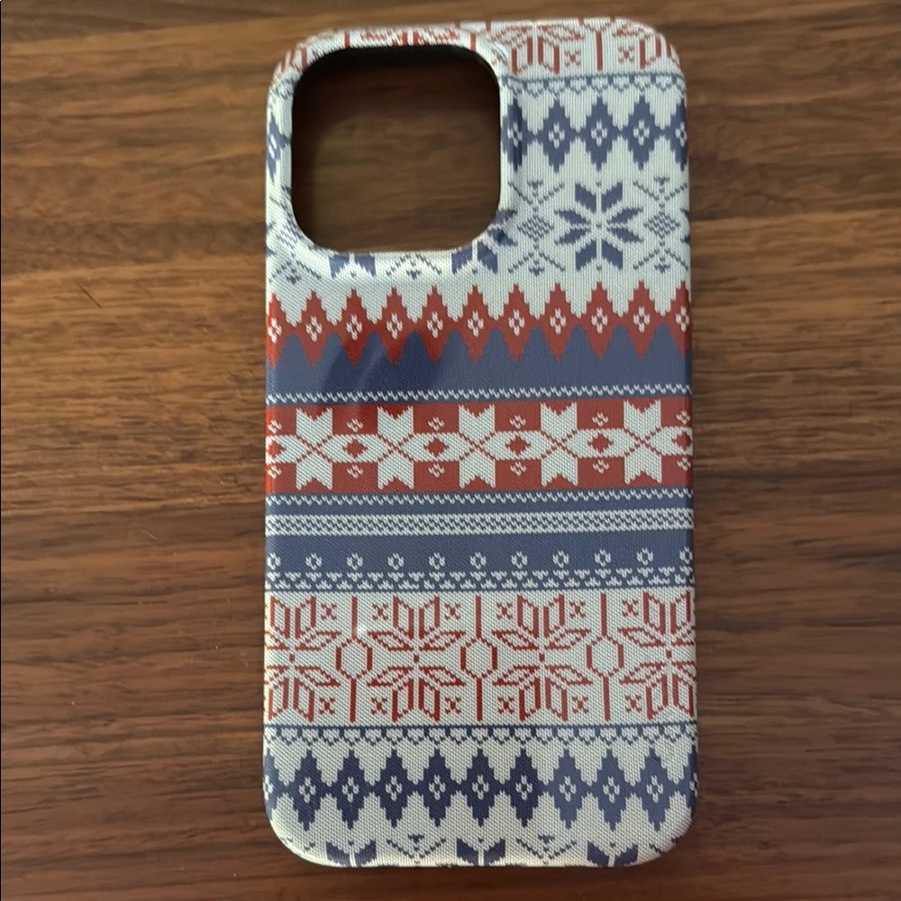 Nordic Inspired Red and Blue Phone Case